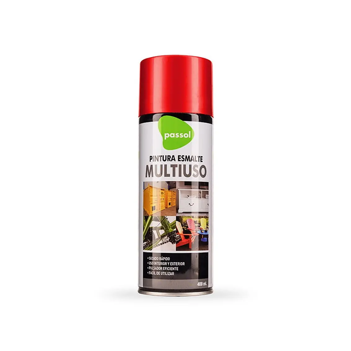 Esmalte Spray Passol Rojo Vivo S/R 400 Ml 1