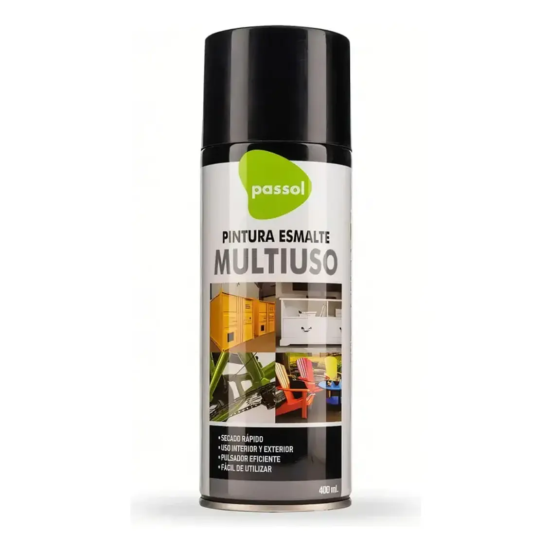 Esmalte Spray Passol Negro S/R 400 Ml 1