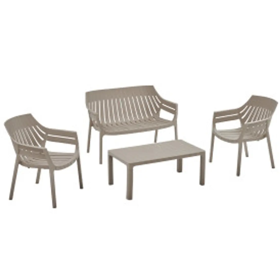 Juego De Terraza Malaga Beige 4