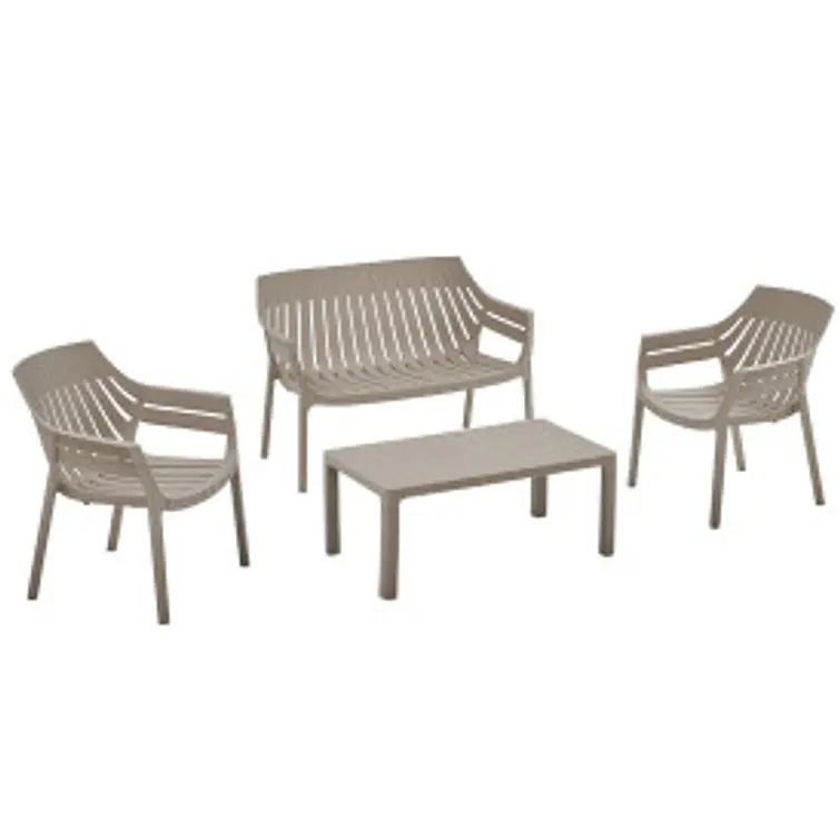 Juego De Terraza Malaga Beige 4