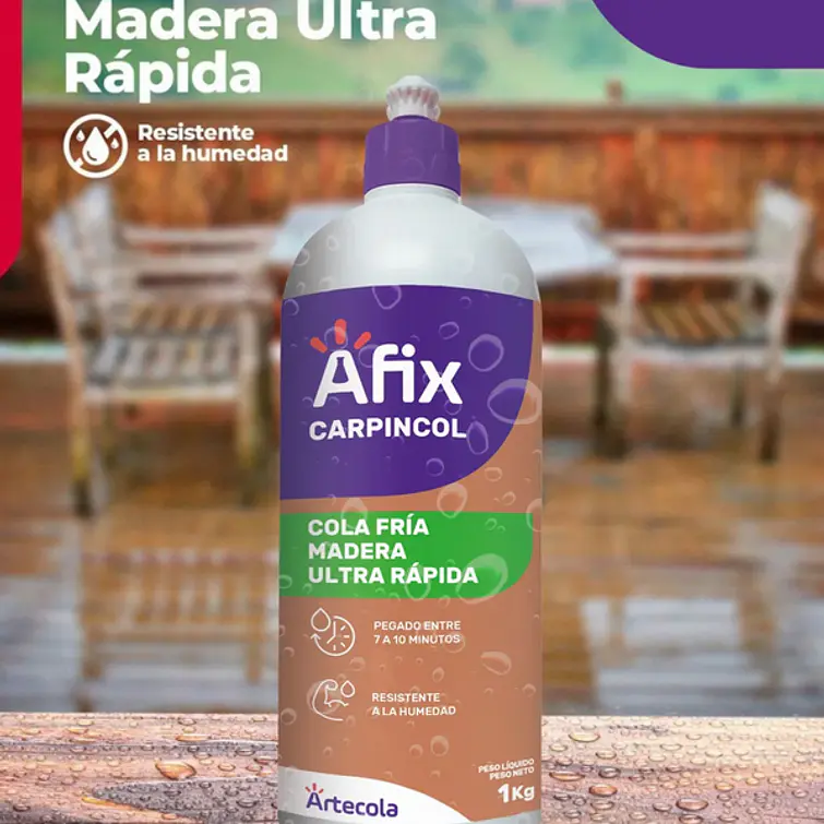 Cola Fria Afix Carpincol D3 Botella 1 Kg. [Humedad] 2