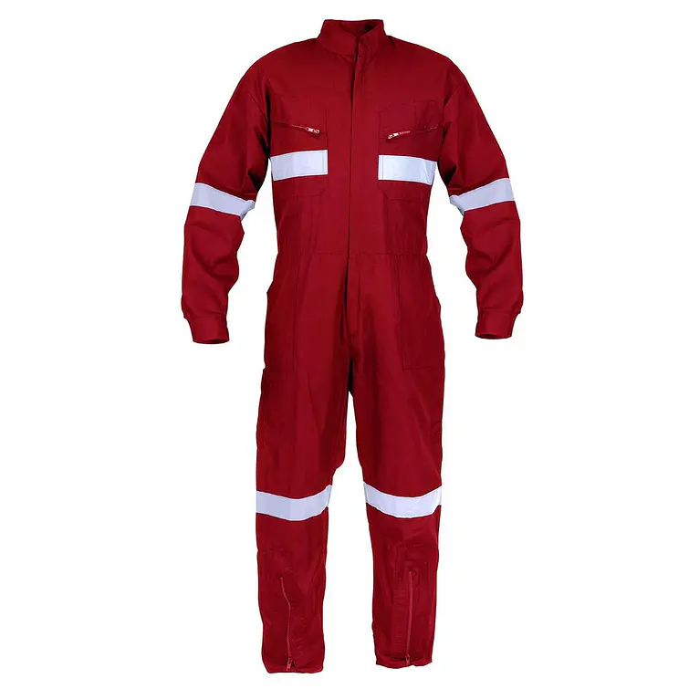 OVEROL POPLIN ROJO C/ CINTA REFLECT. 1