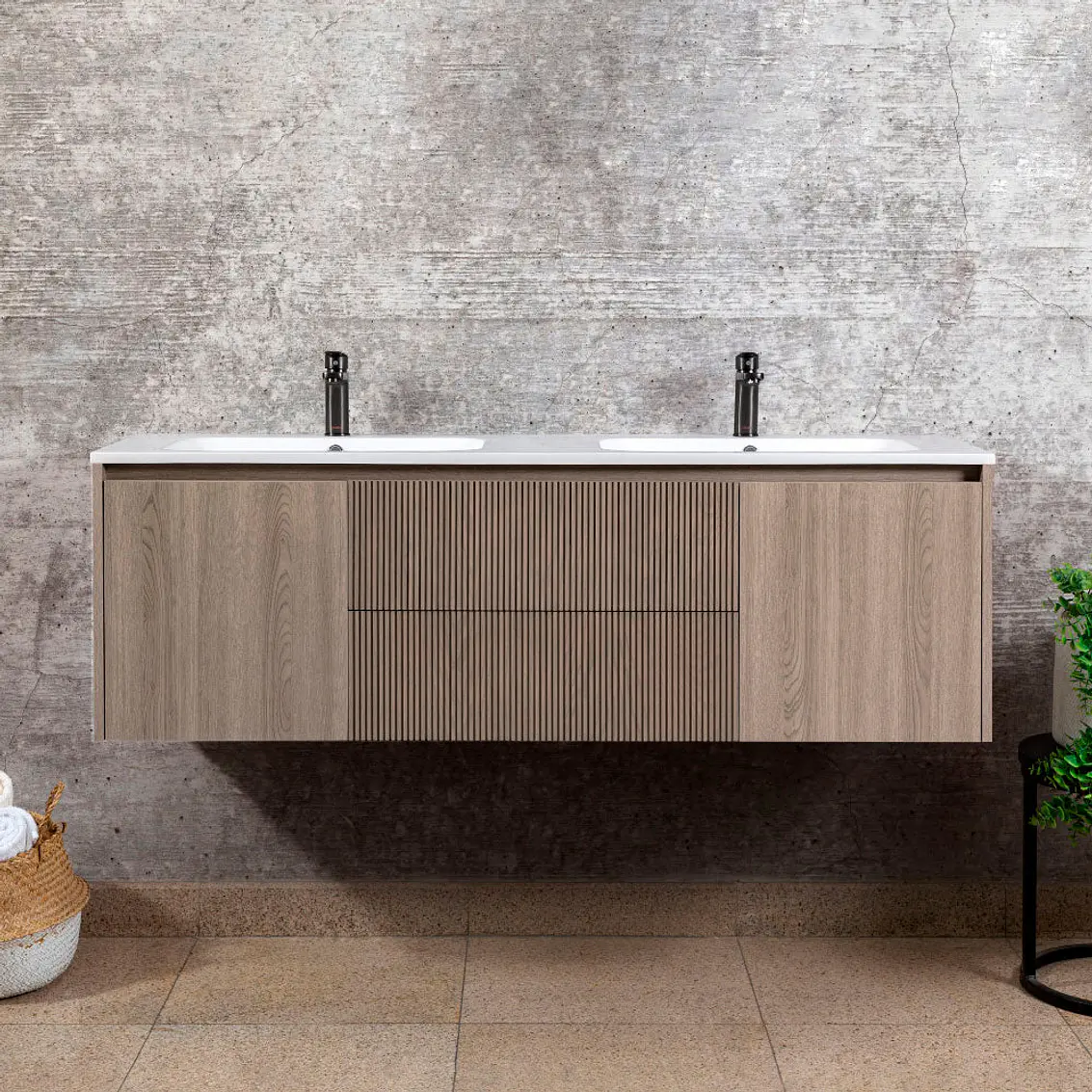Kit Mueble Sophie 120X46 Color Lenga + Cubierta 1