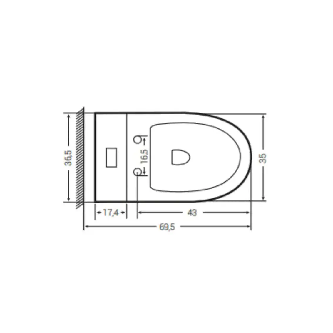 Toilet 2P Cadiz C/Asto Soft Close Multidescarga S/Conector 5
