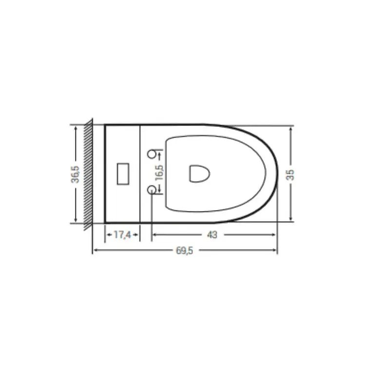 Toilet 2P Cadiz C/Asto Soft Close Multidescarga S/Conector 5