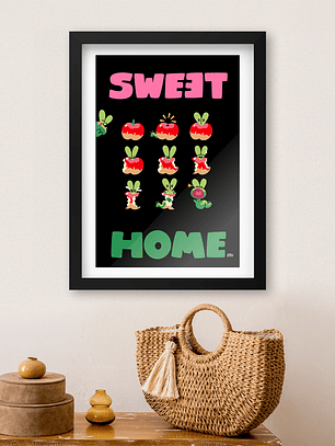 Cuadro Pokémon Sweet Home Marco Negro (40x50cm)