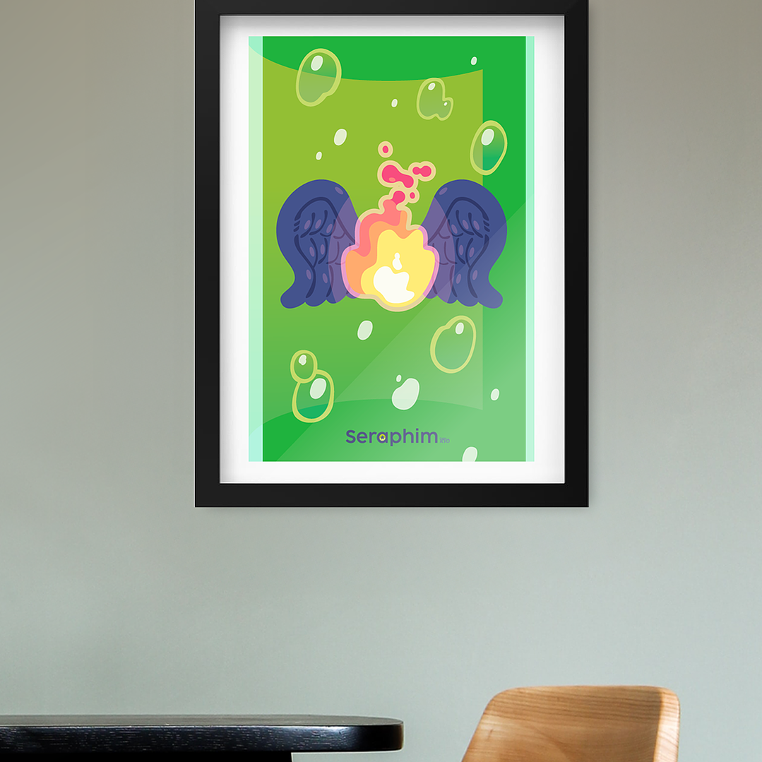 Cuadro One Piece Seraphim Marco Negro (40x50cm) 2