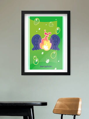 Cuadro One Piece Seraphim Marco Negro (40x50cm)