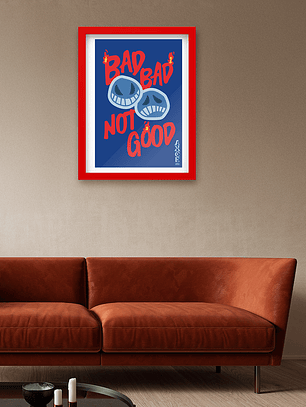 Cuadro One Piece Ace Bad Bad Not Good Marco Rojo (40x50cm)