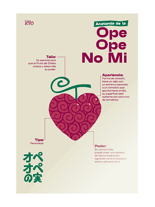 Print Ope Ope No Mi  - ONE PIECE (30x45 cm)