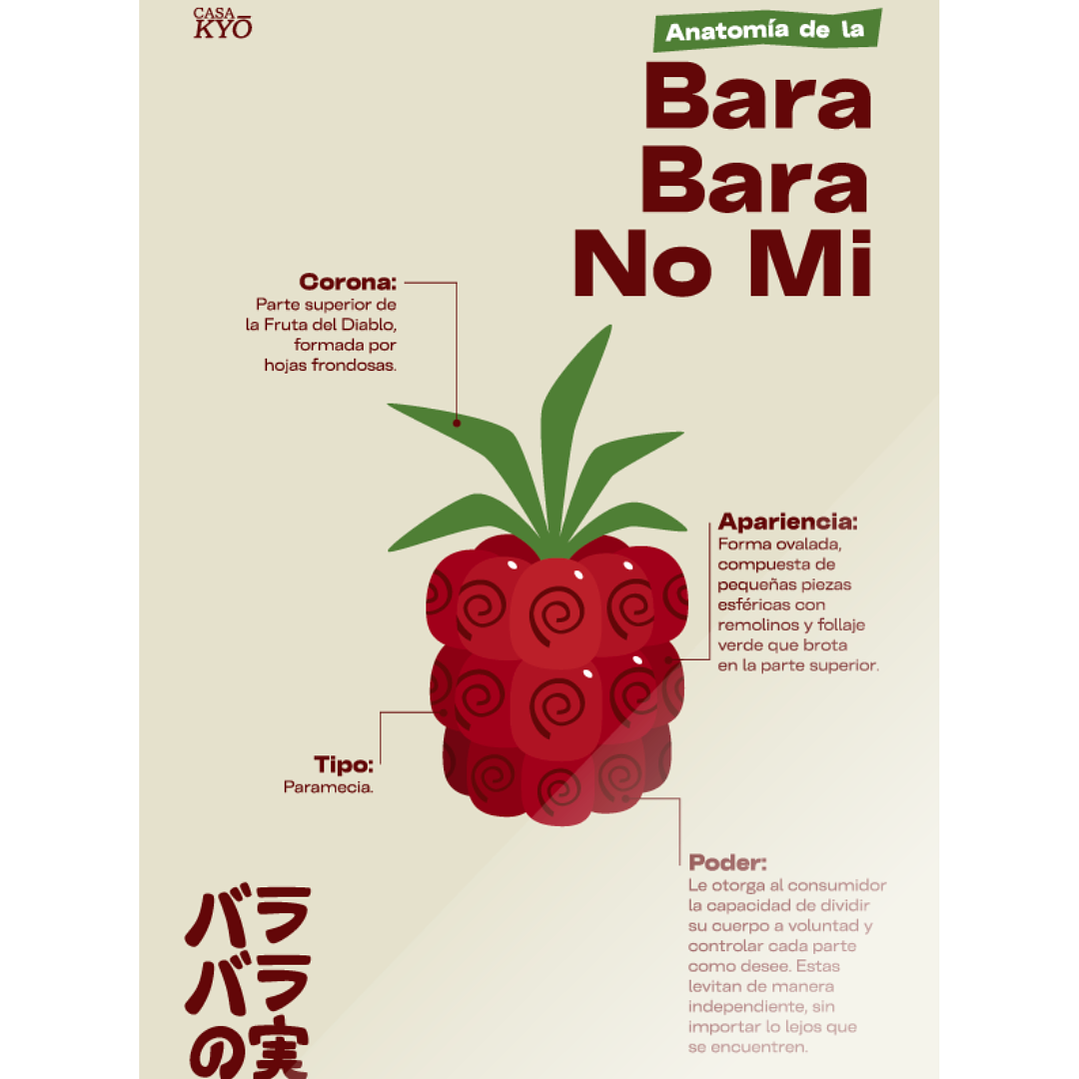 Print Bara Bara No Mi - ONE PIECE (30x45 cm) 1