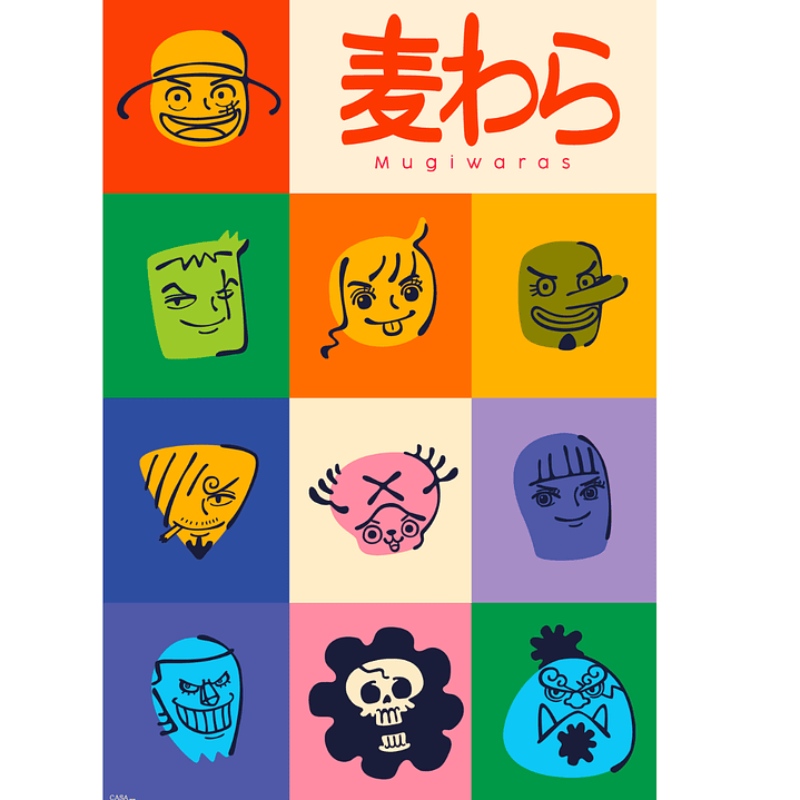 Print Mugiwaras Geométricos- ONE PIECE (30x45 cm) 1