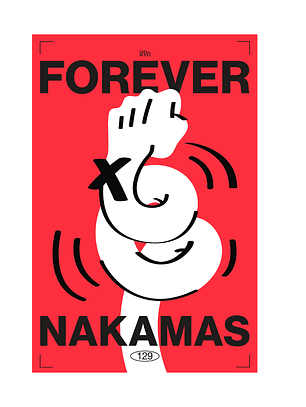 Print Forever Nakamas Rojo - ONE PIECE (30x45 cm)