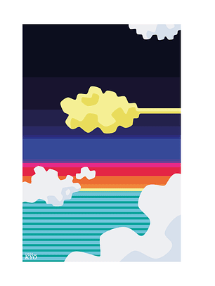 Print Dragon Dragon Ball Nube Voladora Crepúsculo (30x45 cm)