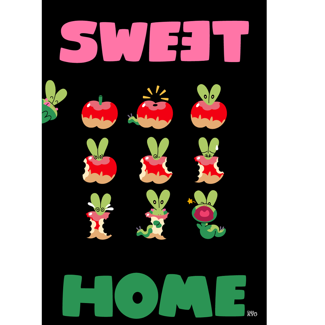 Print Pokémon Sweet Home Marco Negro (30x45cm) 1