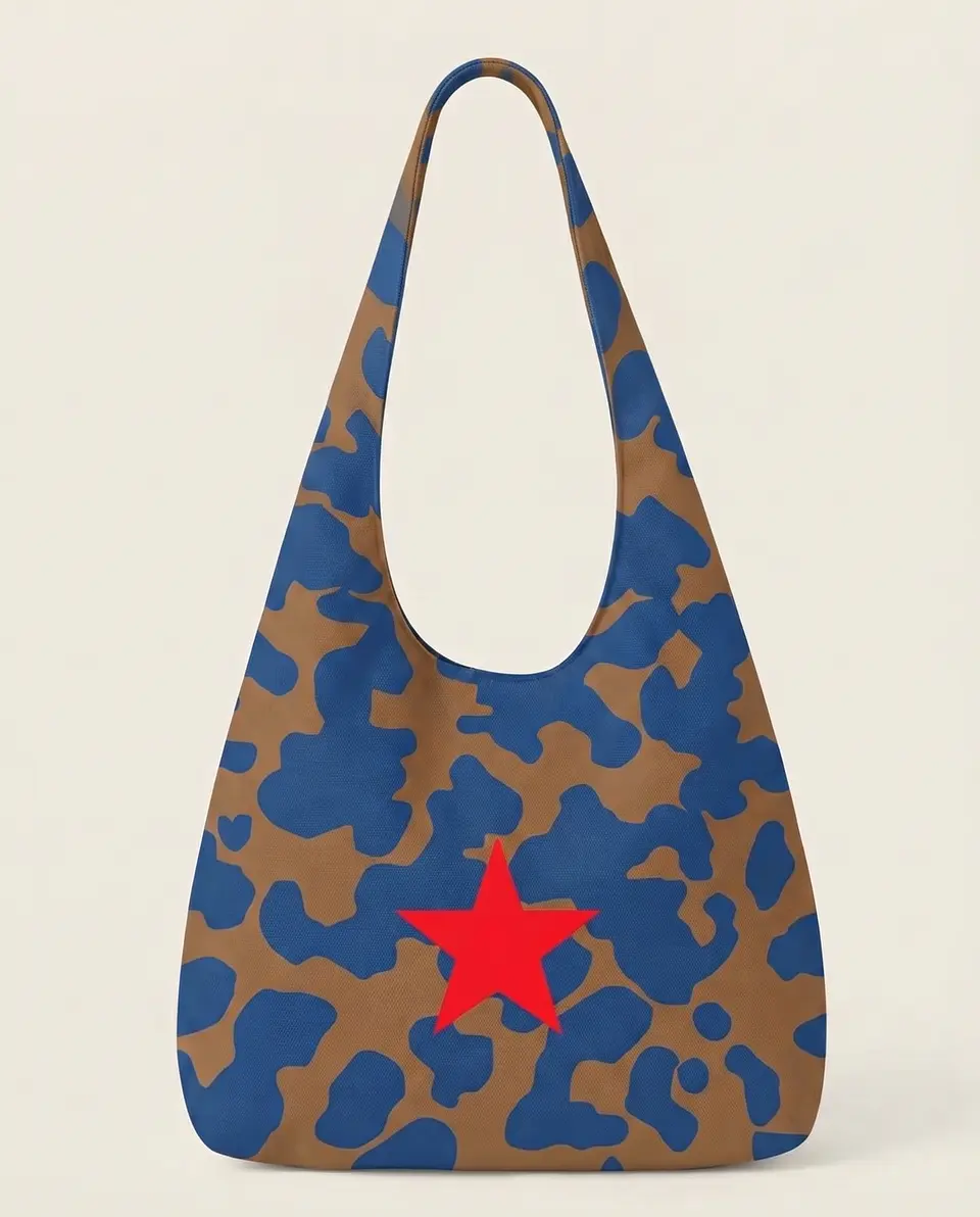 Bianca bag | Animal print | Moo | Azul e castanho 1