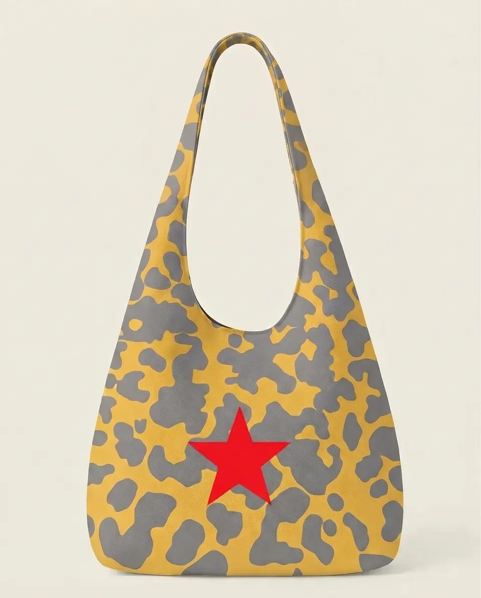 Bianca bag | Animal print | Moo | Cinza e amarelo 1