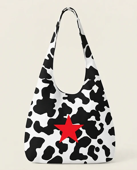 Bianca bag | Animal print | Moo | Preto