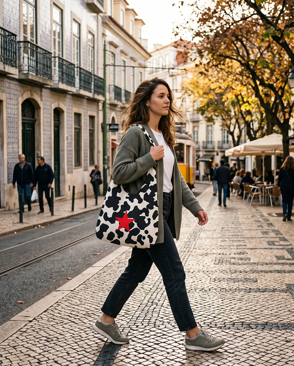 Bianca bag | Animal print | Moo | Preto 2