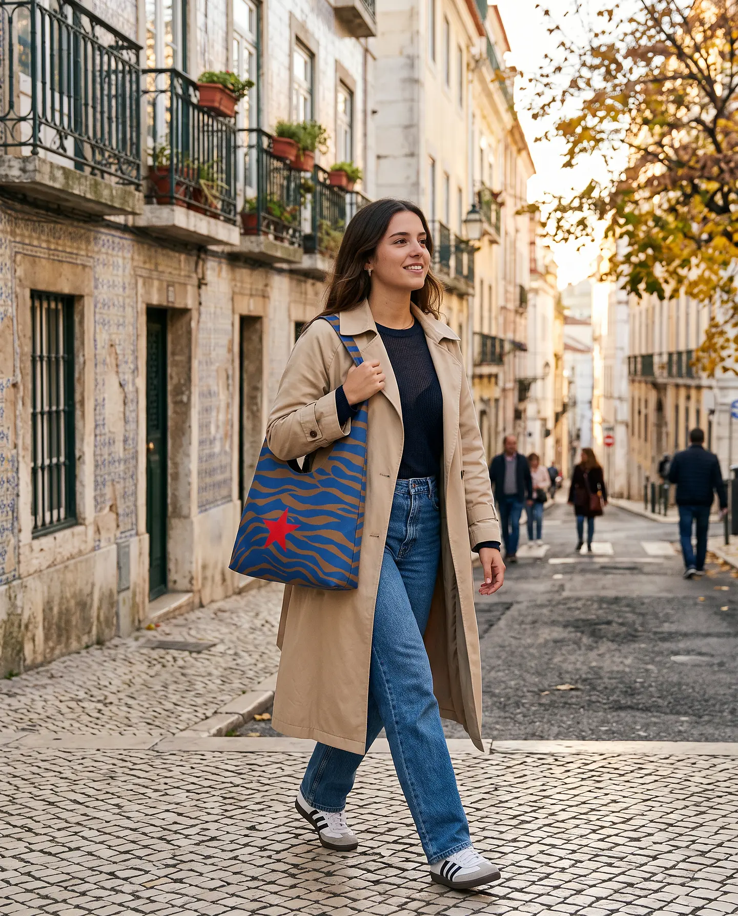 Bianca bag | Animal print | Zazu | Azul e castanho 2