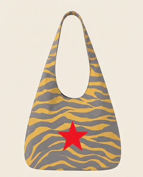 Bianca bag | Animal print | Zazu | Cinza e amarelo