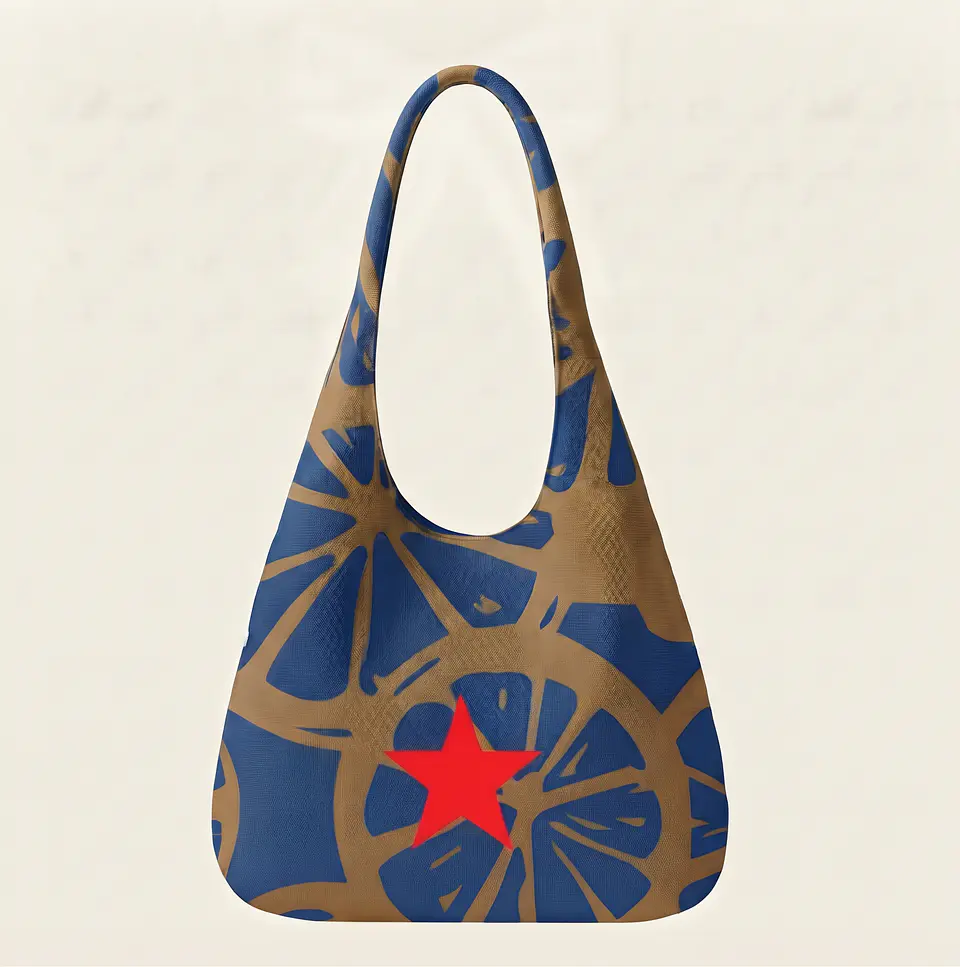 Bianca bag | Frutas | Laranja | Azul e castanho 1