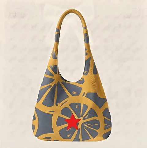Bianca bag | Frutas | Laranja | Cinza e amarelo