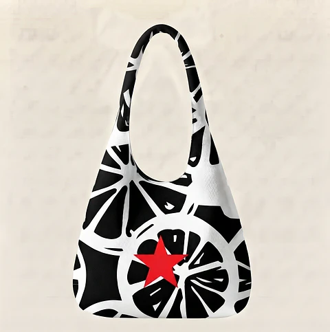 Bianca bag | Frutas | Laranja | Preto e branco