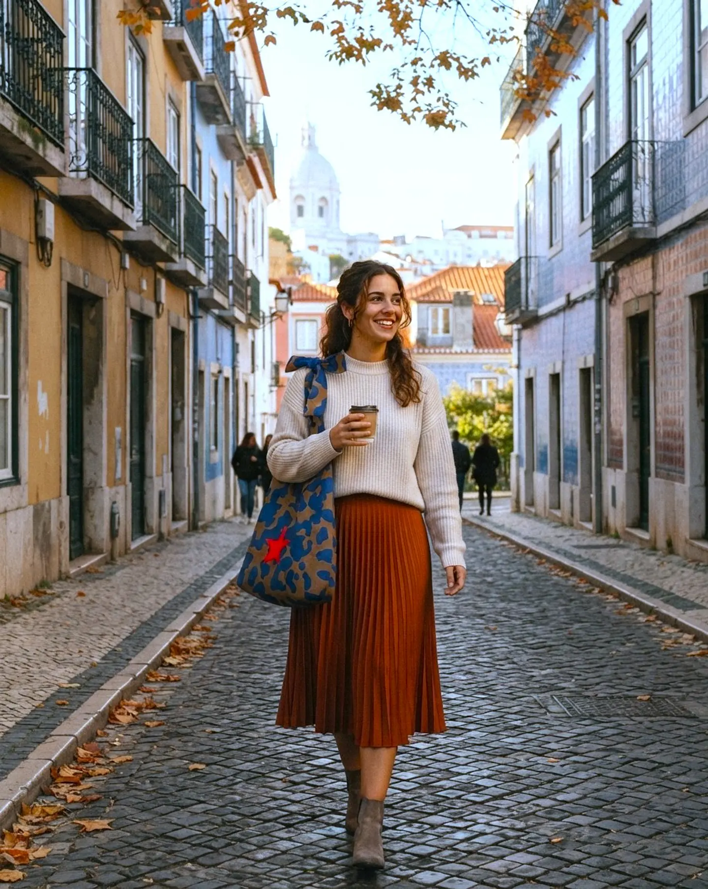 Lola bag | Animal print | Moo | Azul e castanho 2