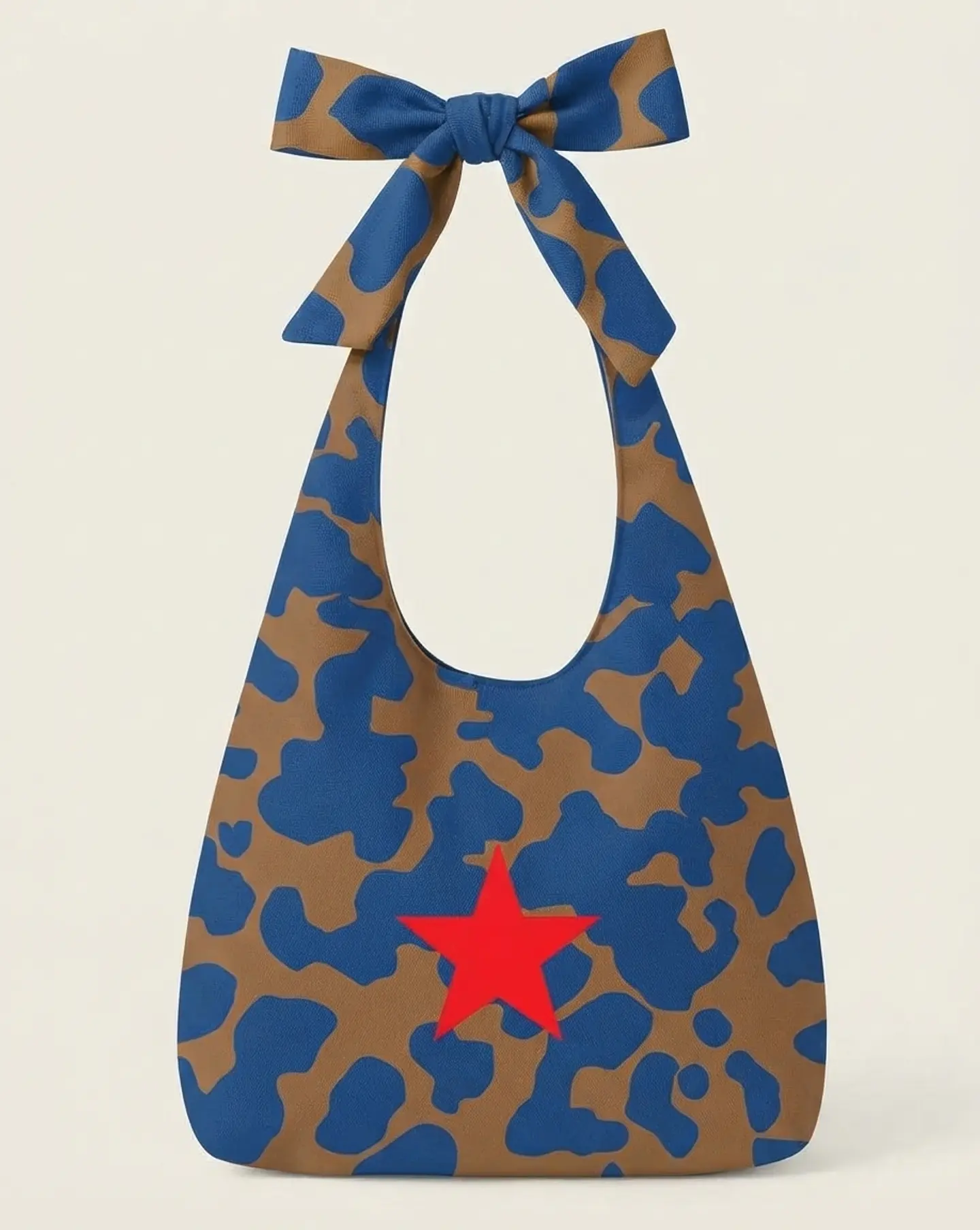 Lola bag | Animal print | Moo | Azul e castanho 1