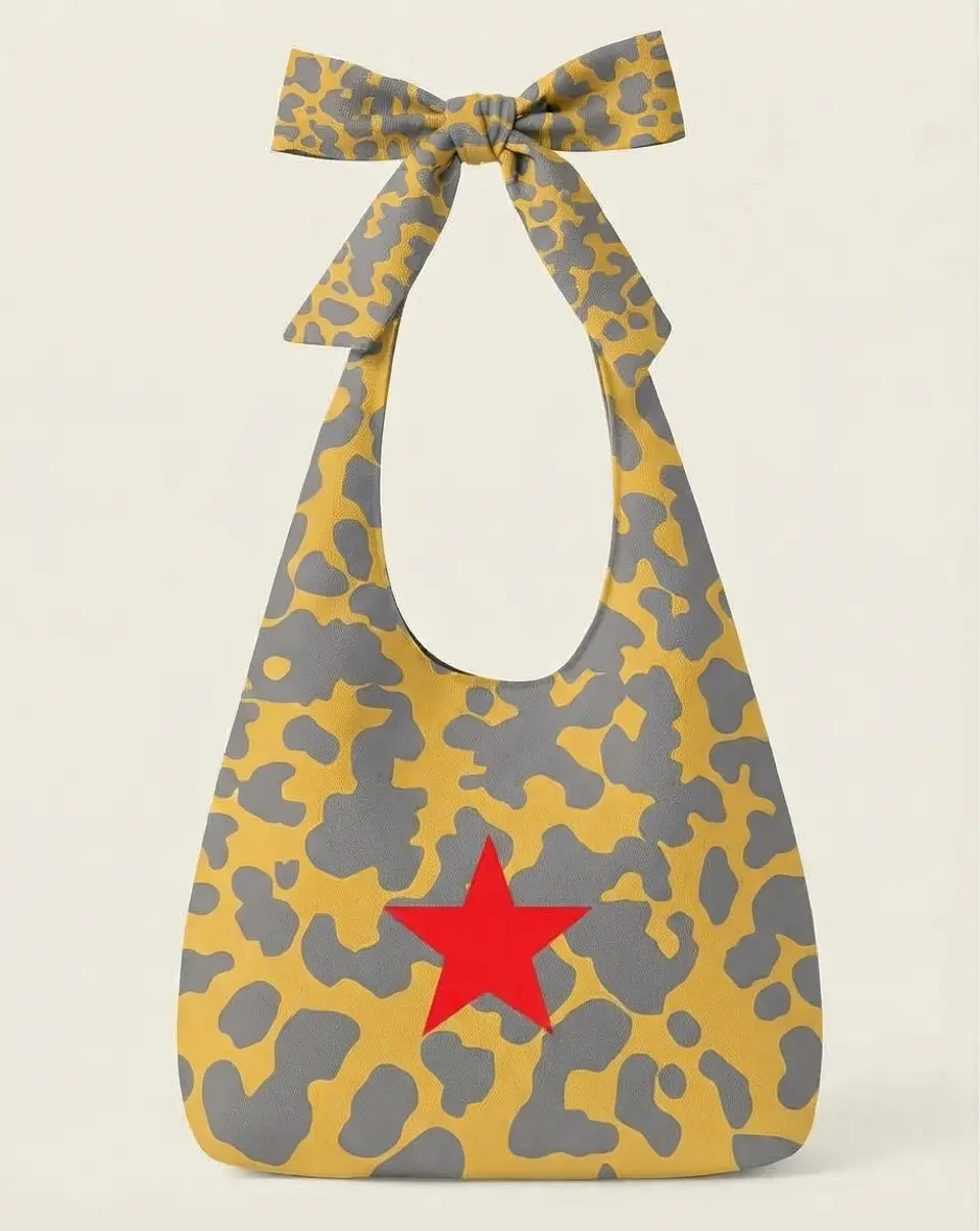 Lola bag | Animal print | Moo | Cinza e amarelo 1