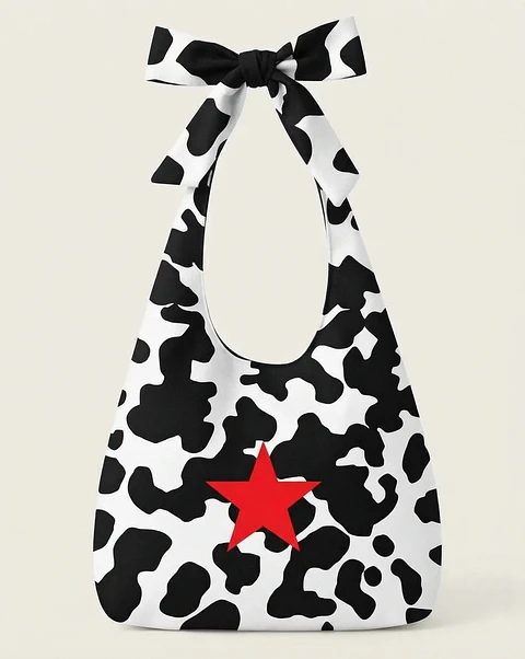 Lola bag | Animal print | Moo | Preto e branco