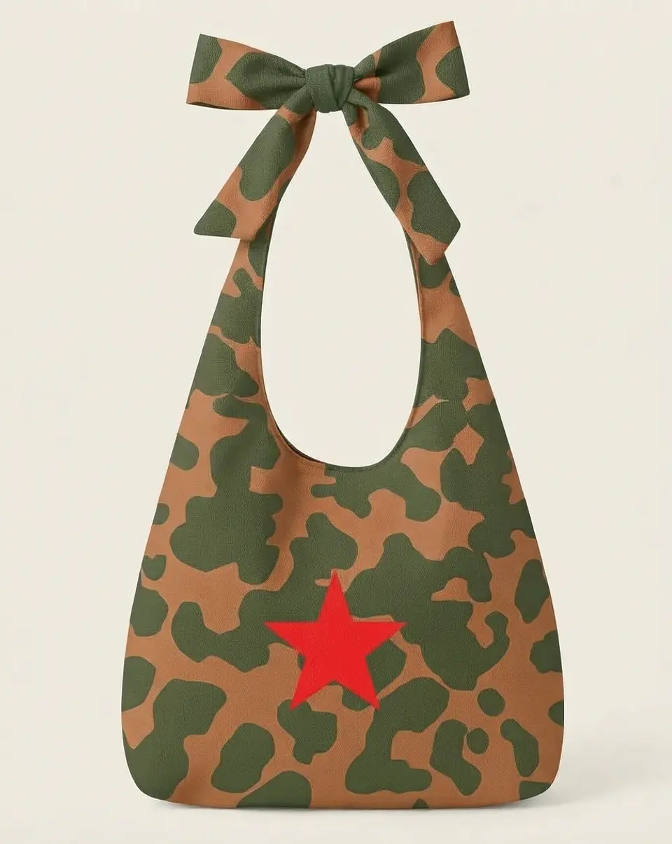 Lola bag | Animal print | Moo | Verde e castanho 1