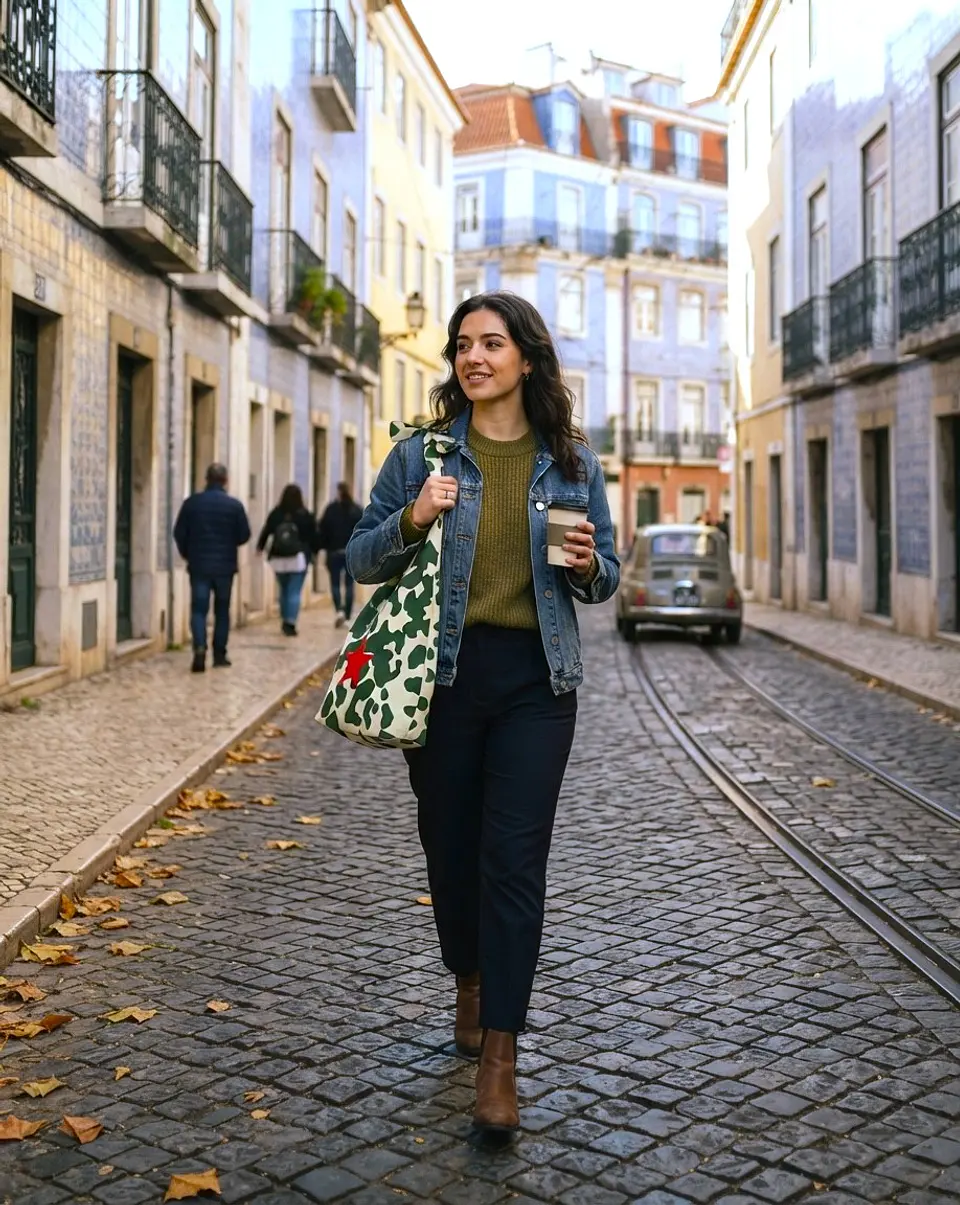 Lola bag | Animal print | Moo | Verde e creme 2