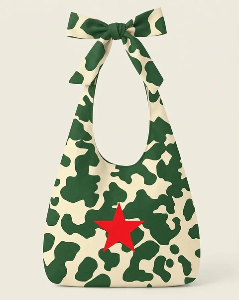 Lola bag | Animal print | Moo | Verde e creme