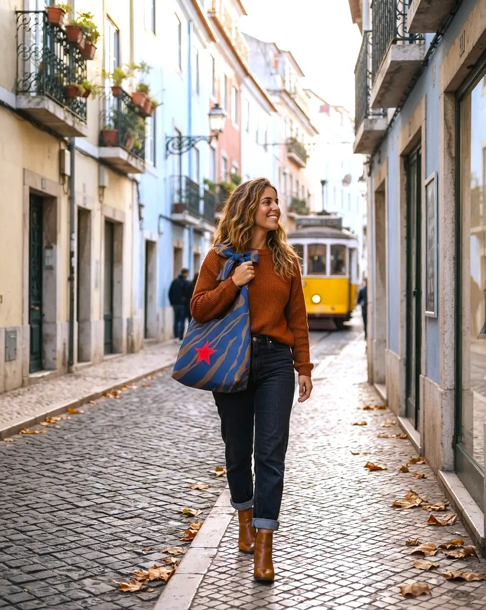 Lola bag | Animal print | Savana | Azul e castanho 2