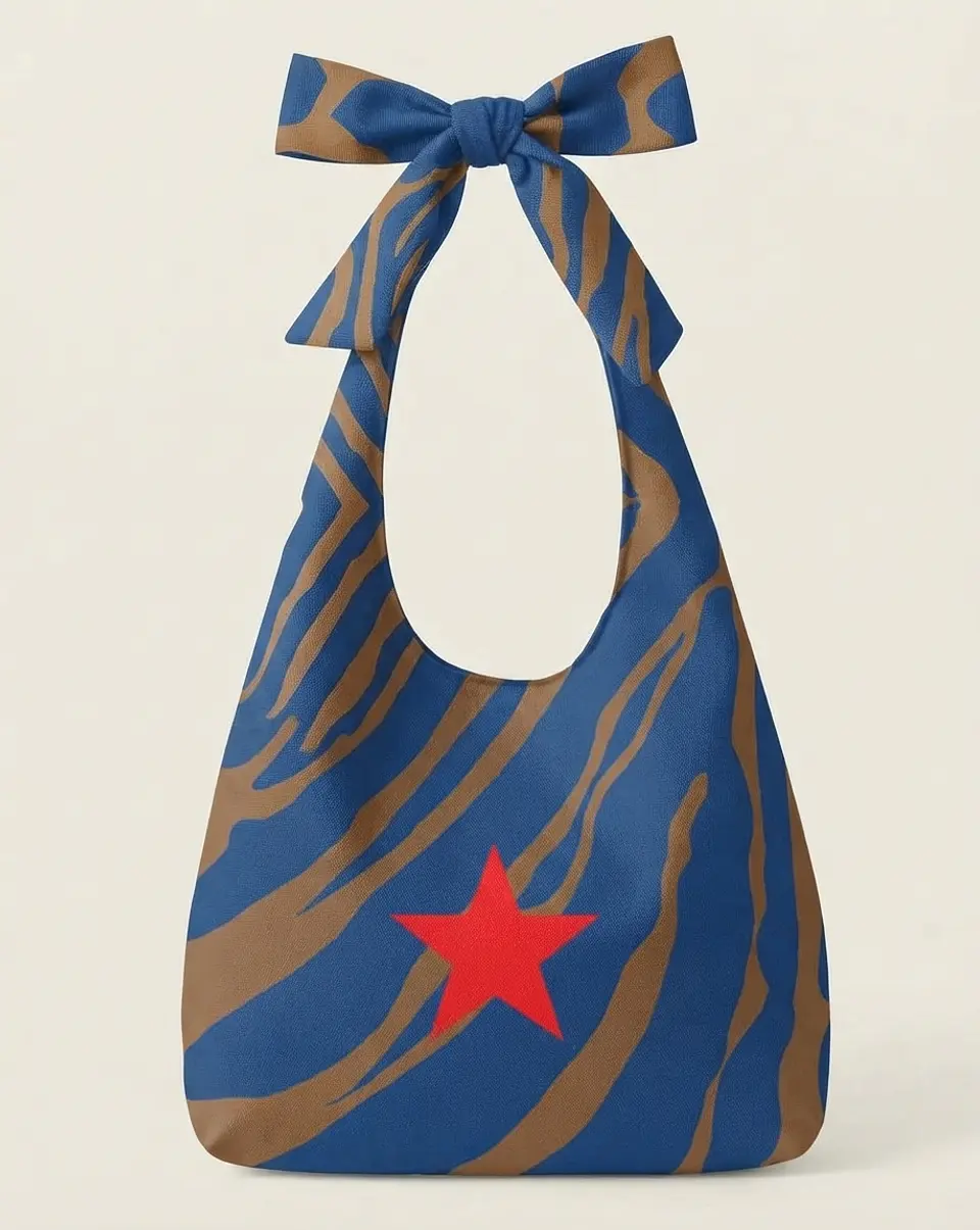 Lola bag | Animal print | Savana | Azul e castanho 1