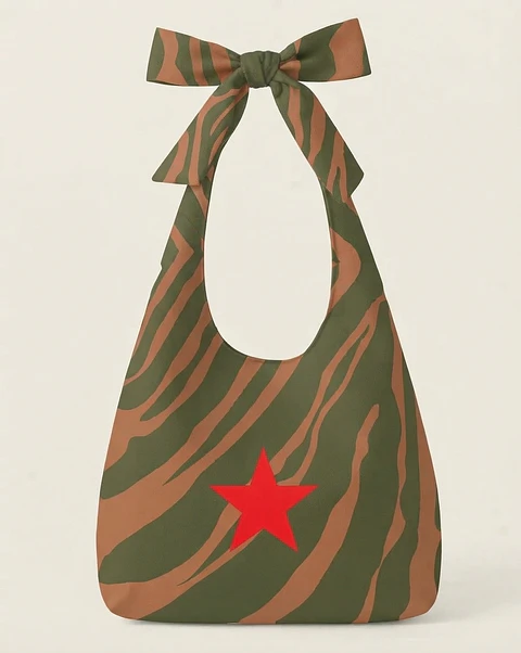 Lola bag | Animal print | Savana | Verde e castanho