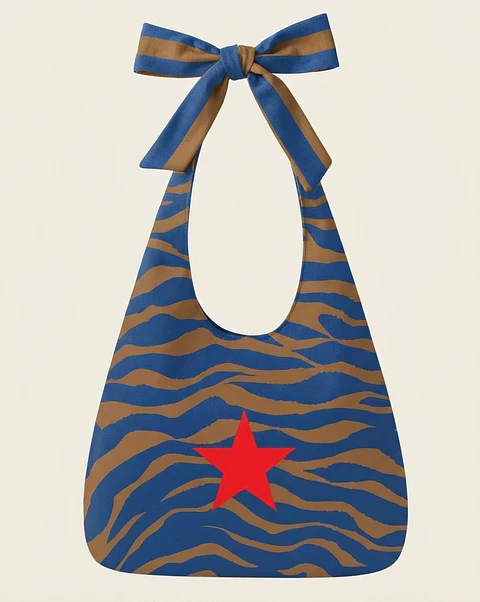 Lola bag | Animal print | Zazu | Azul e castanho