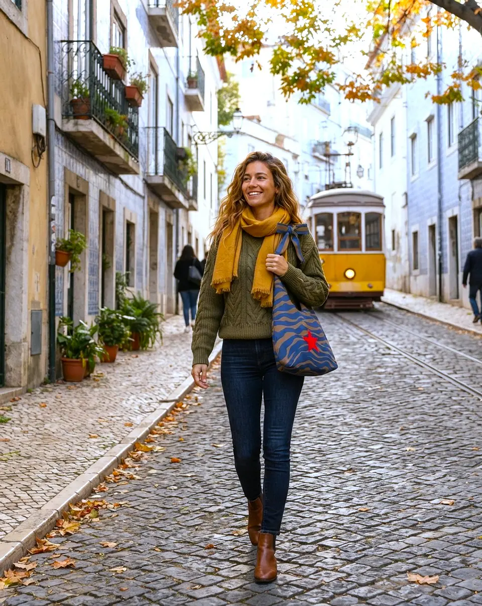 Lola bag | Animal print | Zazu | Azul e castanho 2