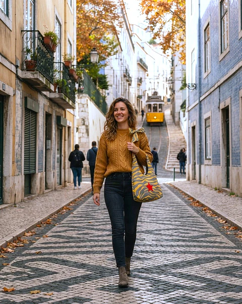 Lola bag | Animal print | Zazu | Cinza e amarelo