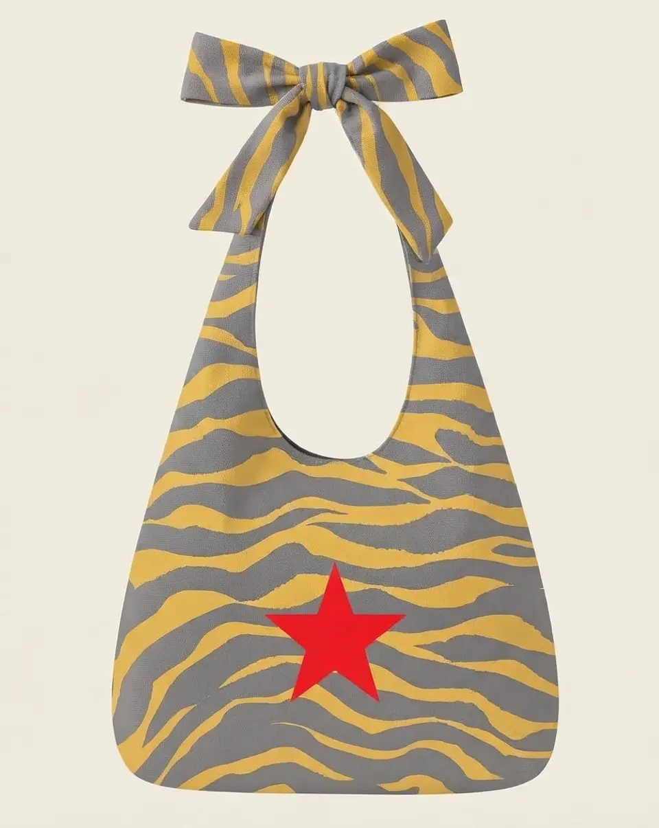 Lola bag | Animal print | Zazu | Cinza e amarelo 1