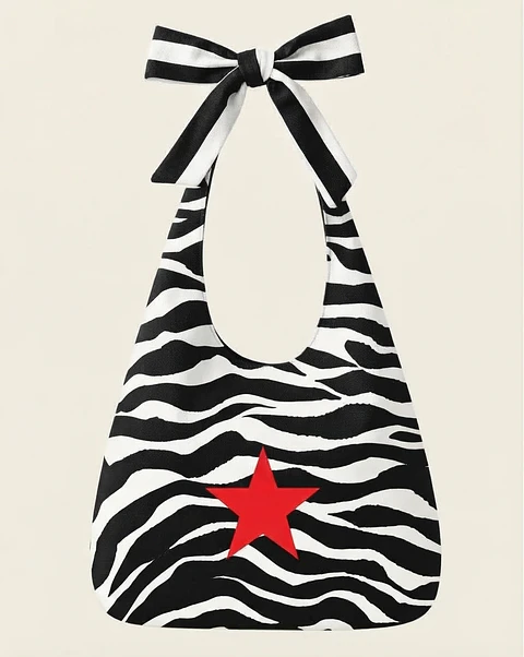 Lola bag | Animal print | Zazu | Preto e branco