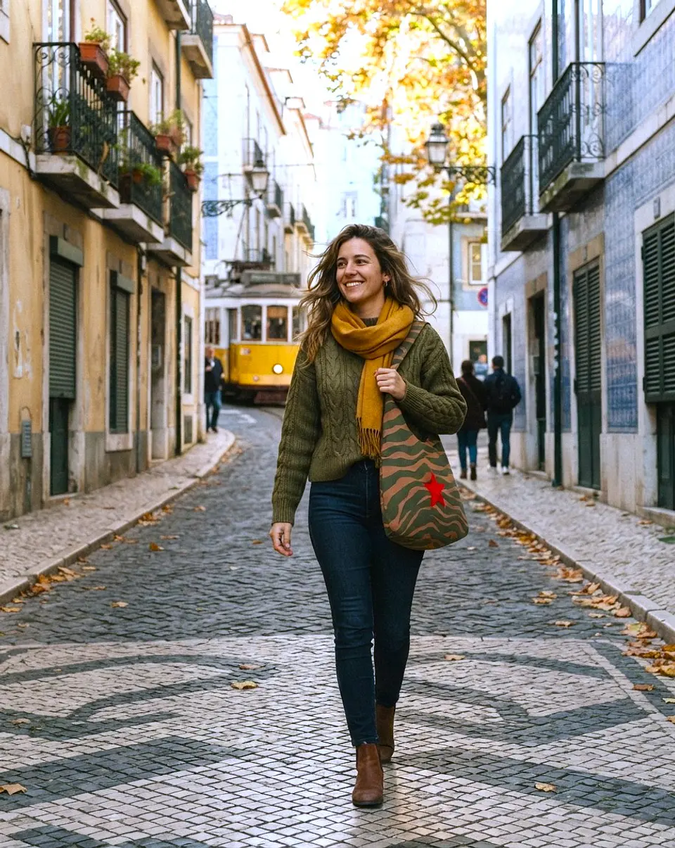 Lola bag | Animal print | Zazu | Verde e castanho 2