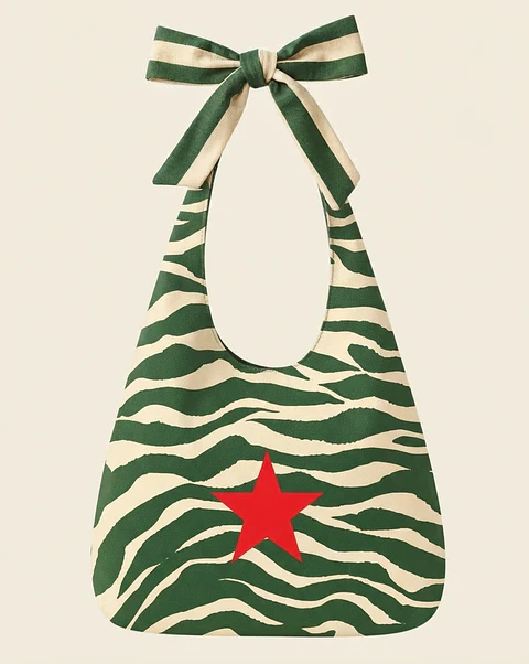 Lola bag | Animal print | Zazu | Verde e creme