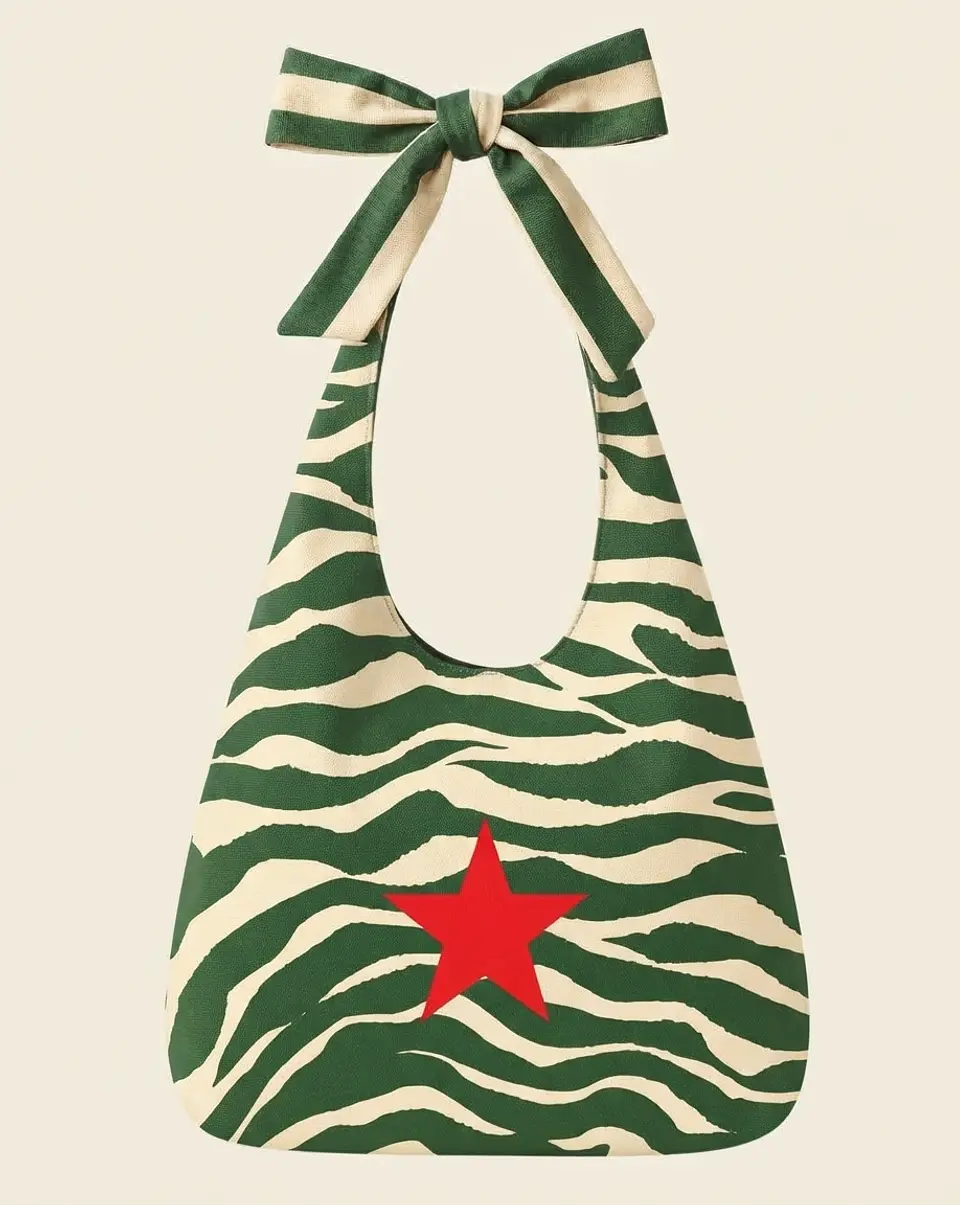 Lola bag | Animal print | Zazu | Verde e creme 1