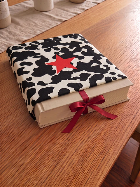 Bolsa livros e e-book | Animal print | Moo | Preto e branco