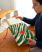 Bolsa livros e e-book | Animal print | Savana | Verde e creme - Thumbnail 2