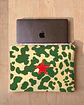Bolsa portátil | Animal print | Moo | Verde e creme - Thumbnail 1