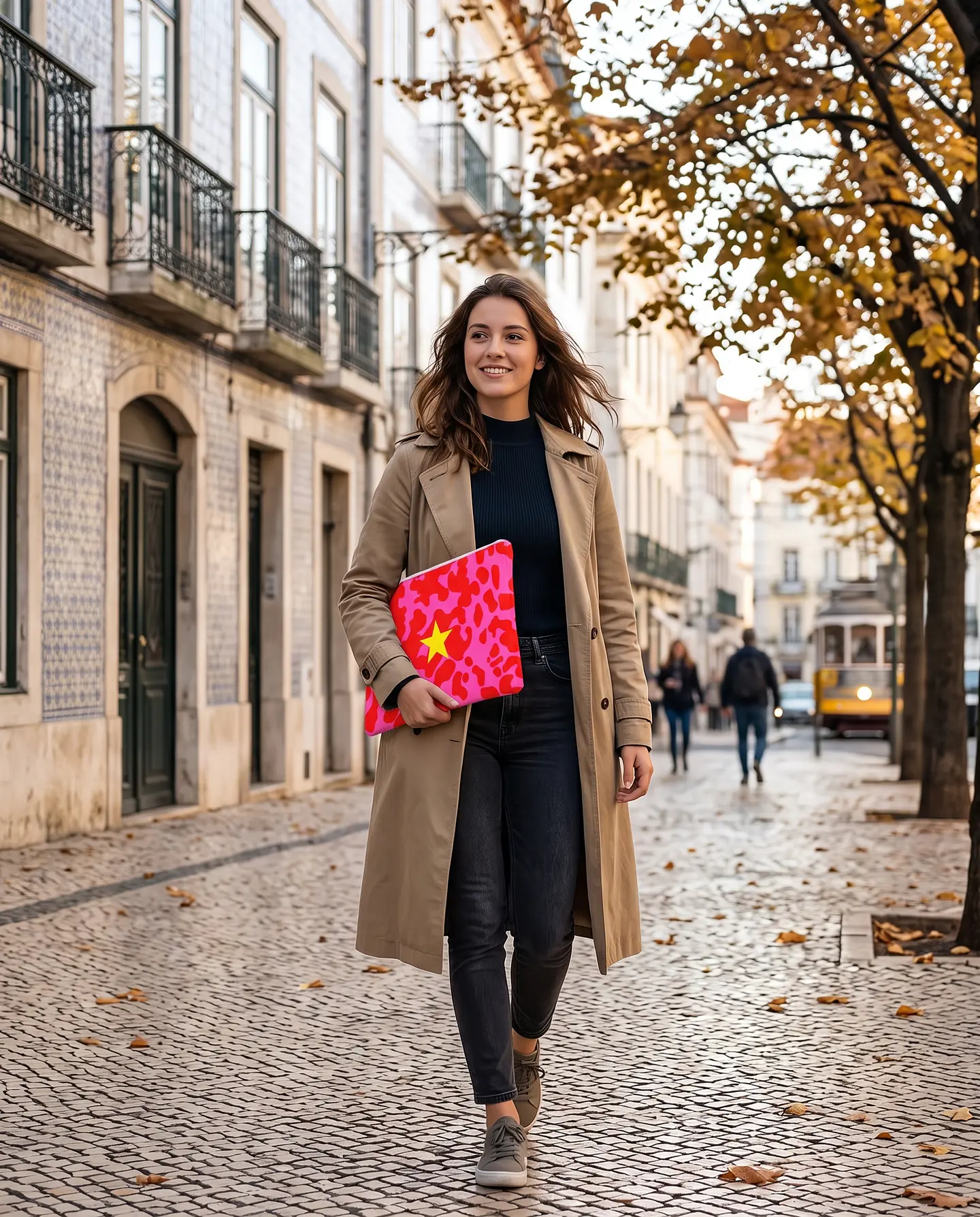 Bolsa portátil | Animal print | Moo | Fucsia rosa 2